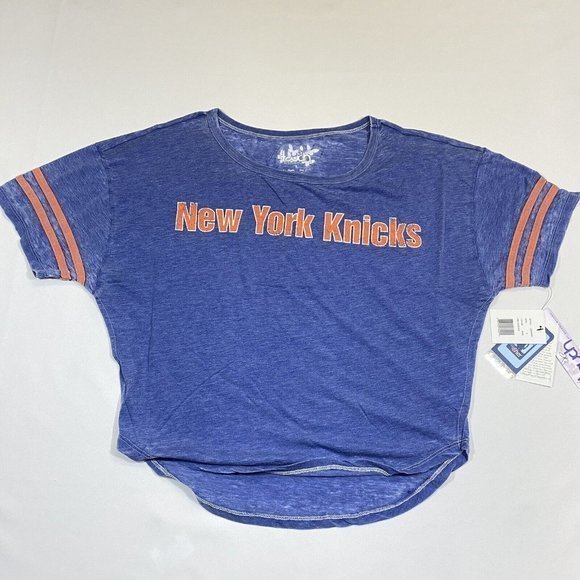 New York Knicks Women's Harper Off The‎ Shoulder T-Shirt Touch By Alyssa Milano - Picture 2 of 5